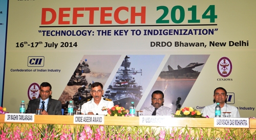 DPM ,NSIC (Shri P.Udayakumar)  participated in the DEFTECH 2014
Conference organised  by CII recently  at DRDO Bhawan  and  spoke  on the
Role of MSMEs in the Defence Sector.