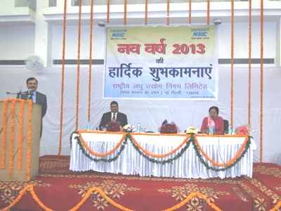 All the employees of the Company  organised a get-together with Dr. H.P. Kumar, CMD, NSIC  on the occasion of New Year’s Day .The  CMD, NSIC encouraged everyone to maintain and improve the image of the Company and work hard to continue the  growth of the company and MSME Sector. Dr. H.P. Kumar, CMD, NSIC also impressed upon the employees the need to respect and honour Women and led them in a one minute pledge to respect woman  in every walk of life.