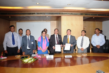 NSIC renewed its MOU arrangement with United Bank of India on 14.09.2012 at Kolkata. The MOU formalizes the longstanding mutual cooperation between the two organizations for providing maximum credit solutions to MSMEs in India. The MOU was signed by Sh. Ravindra Nath Director (Finance) of NSIC and Sh. Ambarisha Nanda G.M of United  Bank of India in the presence of Sh. Deepak Narang E.D UBI.