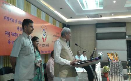 NSIC (Lucknow) participated in One day MSME Conclave organised by Laghu Udyog Bharti, State office, Lucknow. The objective of the Programme was to discuss the challenges of Entrepreneurs in the state of Uttar Pradesh and their suggestions to the New Government. 
On this platform, Shri A. K. Srivastava, Branch Head, NSIC (Lucknow) explained in detail about NSIC Schemes with special focus on online Credit Facilitation through Finance Facilitation Centre (FFC) to the Participants.  Officers from MSME-DI, Kanpur, District Industry Centre, SIDBI and members of Laghu Udyog Bharti also participated in the programme. More than 75 nos. MSMEs registered their interest about NSIC initiatives in the region. The Chief Guest, Sh. Satyadev Pachauri, Hon’ble Cabinet Minister, MSME & Export Promotion, Govt. of U.P. applauded the efforts of NSIC in the region.

<br/>
<a target="_blank"  href="https://www.facebook.com/NSICLTD/photos/pcb.1443366602368015/1443364892368186/?type=3&theater"><font color="#FF6600"><p align="right">Click here to view  more images.</p></font></a> 
<p align="right">
<font color="#A9A9A9" align="right">May 30, 2017 </font></p>
