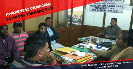 The were educated about the various modes available for cashless transactions viz: UPI (Unified Payments Interface), USSD (Unstructured Supplementary service data), e-wallet, debit/ credit cards and Aadhaar enabled payment system.Pamphlets on various modes of Cashless Transactions were also distributed to the participants.  
