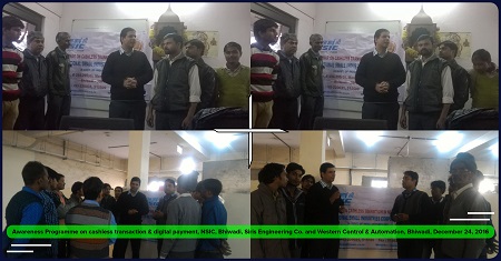An awareness camp was organized by NSIC branch office Bhubaneswar at the premises of M/s. Siris Engineering Co. & M/s. Western Control & Automation, Bhiwadi