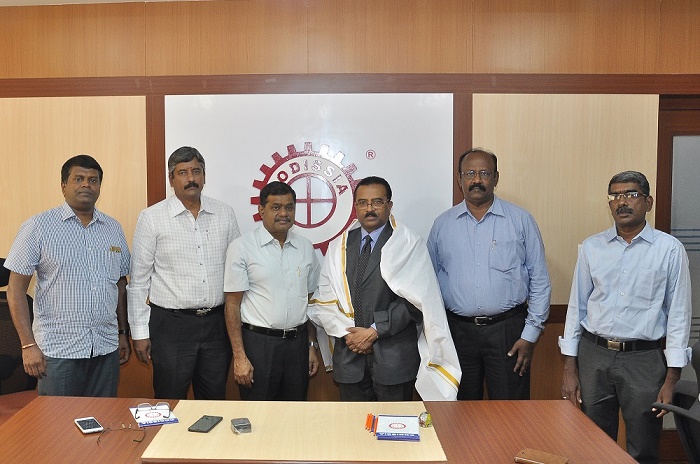 Shri P. Udayakumar DPM, NSIC met with the industry association “The Coimbatore District Small Industries Association” (CODISSIA) on 12.10.2018 at NSIC BO- Coimbatore. Sh. R. Ramamurthy- President (CODISSIA) in presence of association’s Secretary and Jt. Secretary briefed about the various initiatives taken by CODISSIA for the MSME sector. DPM enquired about the progress in Defence Corridor, in response to it, President CODISSIA mentioned that they will be working on reverse engineering model for Defence production in the separate entity named CODISSIA Defence Innovation Centre- CDIC. Association further expressed their interest for having an agreement with NSIC for availing credit facilities through credit scheme for purchase of Raw material. DPM had a discussion on the requirement of raw material by the MSME units and also explained about the possible interventions under the schemes of NSIC.