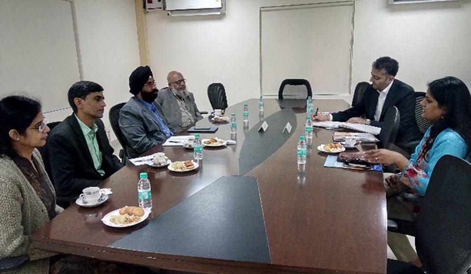 NTSC welcomed delegates from IEEMA (Indian Electrical & Electronics Manufacturers’ Association on 5th Dec. 2018 in its campus. Mr. Ashutosh Jatia, Chairman- SME division and Ms. Reema Shrivastava, Dy. Director, IEEMA were taken for a round in Incubator, Workshop & Advance Training Centre to showcase training facilities in the Centre. Later, they were apprised in detail of all activities of NSIC during a discussion. The delegates appreciated the wide spectrum of activities in the Centre and committed to bring other senior members of Association to the Centre to see the facilities and explore the avenues for a tie-up with the Centre. NTSC team led by Mr. Satvinder Singh & Mr. O.P. Singh assured them of full support from NSIC to their member industries.