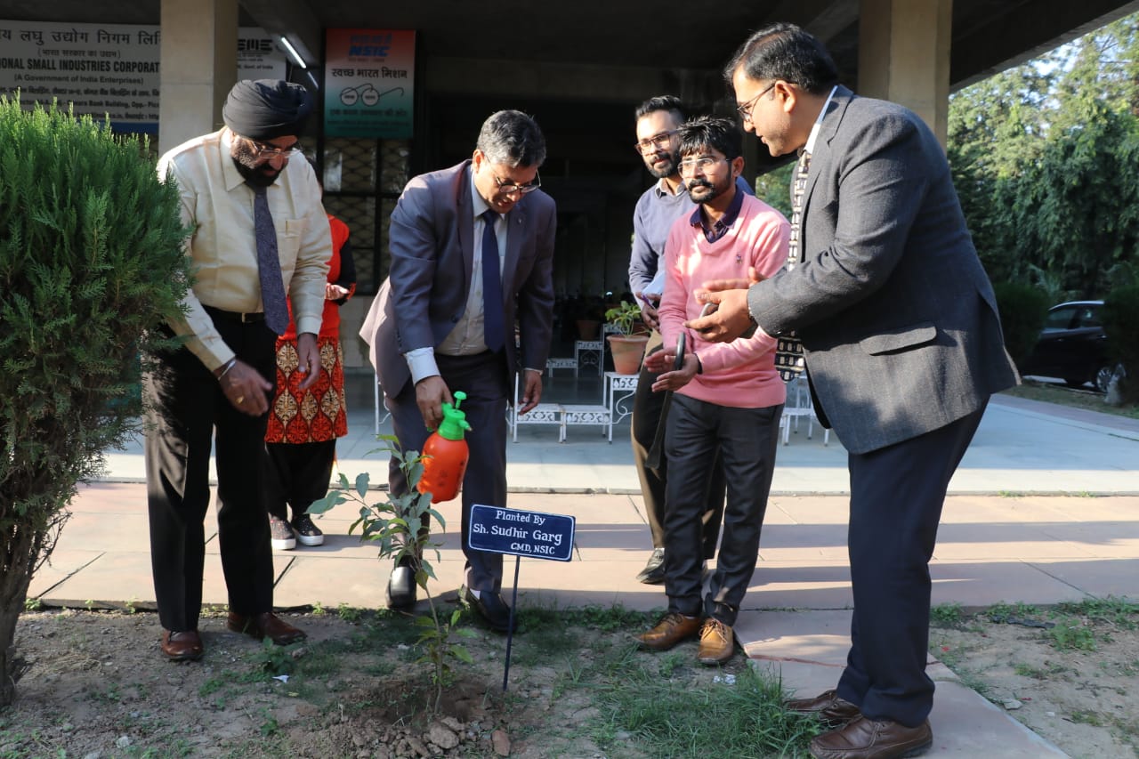 To create greater awareness amongst the Industry about sustainable development Shri Sudhir Garg, CMD,NSIC planted a sapling during his visit to NSIC (Chandigarh) .