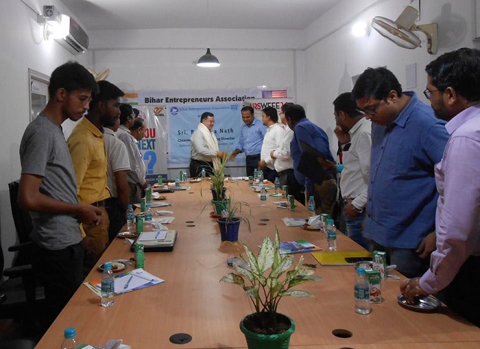 Shri Ravindra Nath, CMD, NSIC was the Chief Guest at the program organized by Bihar Entrepreneurs Association - BEA  with NSIC Branch Office Patna on 11th May, 2018. During deliberations, the various initiatives of NSIC related to the development of MSMEs across the country were shared. The Industry captains agreed to work closely with NSIC for promoting MSMEs in the State of Bihar.