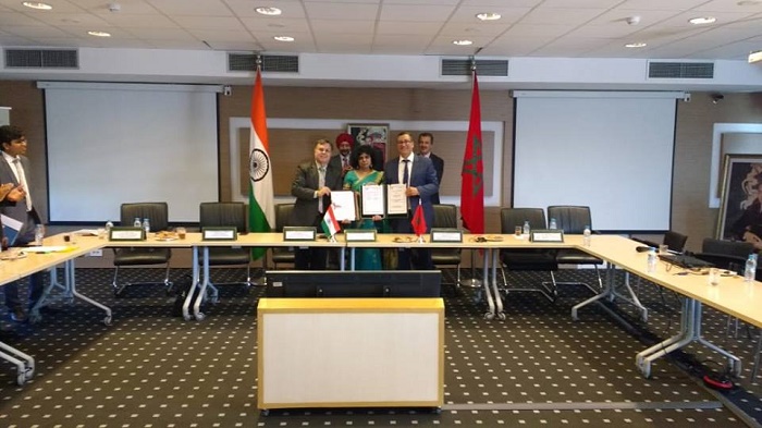Shri Ravindra Nath, CMD, The National Small Industries Corporation Ltd.-NSIC in presence of Ms. Alka  Arora, Joint Secretary (SME) signed an MoU with Mr. Rabri Barrazouka, Director General, Maroc PME, AT Morocco for enhancing cooperation in the field of MSMEs between the two countries.