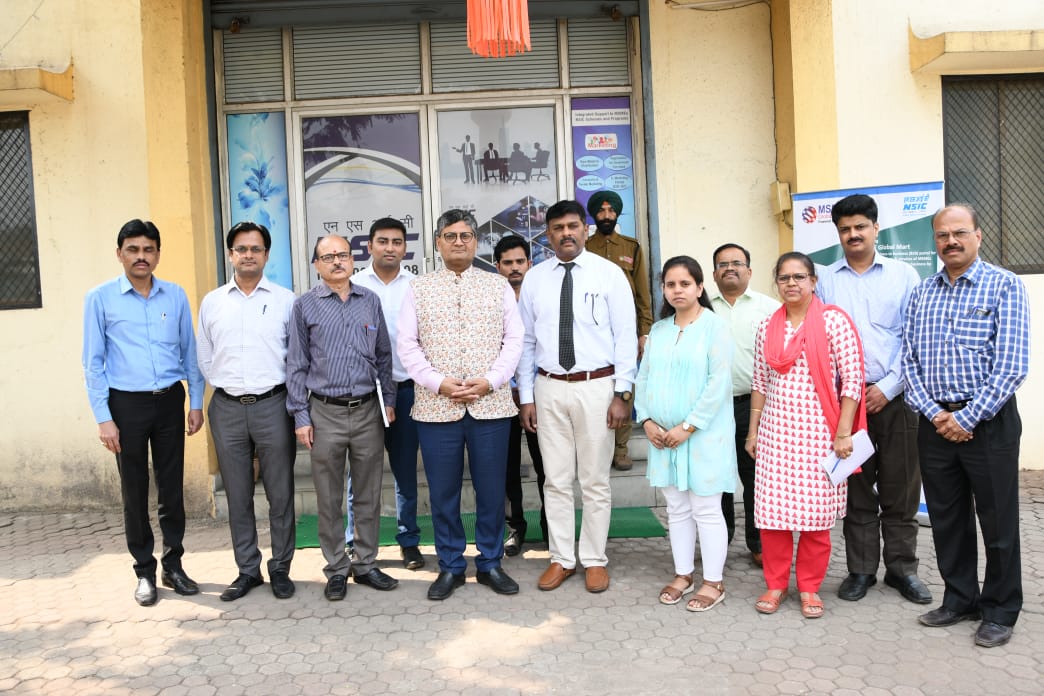 During his recent visit to Mumbai , Shri Sudhir Garg,CMD,NSIC reviewed the performance of the Zonal Office ( West) and motivated them to give their Best Performance during 2018-19 .He also  visited  NSIC (Navi Mumbai Branch ) including National SC ST Hub office and   had a meeting with the President of Taloja Industries Association alongwith other MSME Units. A Sapling was also planted in the NSIC (Navi Mumbai) Office premises.