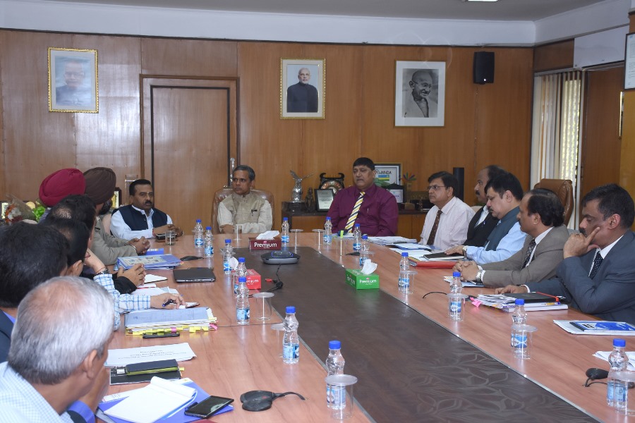 NSIC welcomes Shri Ram Mohan Mishra, (IAS) AS&DC(MSME)   on assuming the additional  charge as Chairman-cum-Managing Director, NSIC .  Interacting with  Senior Officers of NSIC , he  encouraged all employees to continue giving their best performance  so that NSIC scales new heights for the growth of MSME sector in the country.  Also present on the occasion were Shri P.Udayakumar, Director(P&M),NSIC and Shri A.K.Mittal ,Director(Fin.) NSIC