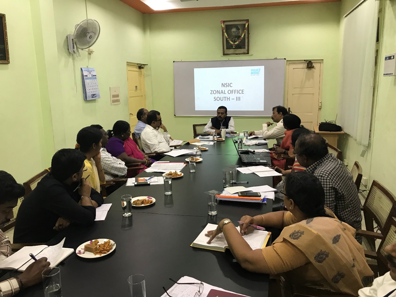 Meeting on Strategies for  Growth of the Organization for scaling to exponential heights  of Business  was conducted   by Director (P&M) on 11.05.2019 at NTSC Chennai  premises .  The deliberations were on the scaling of existing business and adding new verticals for the growth of the Organization. All Officers of NTSC Chennai and Officers of Zone –III in Chennai attended.