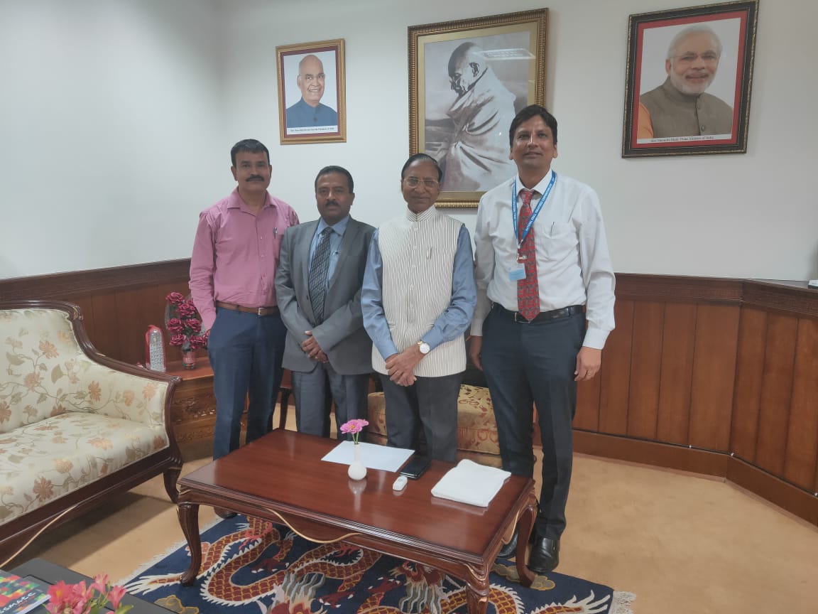 During his Visit to Sikkim , Shri P.Udayakumar,Director(P&M),NSIC held a meeting with Hon'ble Governor of Sikkim Shri Ganga Prasad  and apprised him of the various initiatives of NSIC for the growth of MSME sector in the country.The Honble Governor of Sikkim applauded the efforts of NSIC in enhancing the skills of Youth, Entrepreneurs in the North east region  through NSIC 's various entrepreneurship programs.