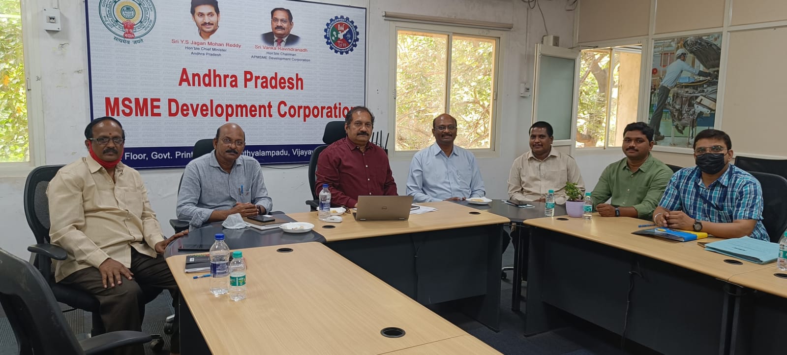 Shri K.Sriniwas, Zonal Head,NSIC (Zone South-2 ) held a meeting  with Chairman, AP MSME Development Corp. and CEO,  Addl Director  (Inds) on 24/02/2022 at Vijaywada to increase the out reach of NSIC schemes  wherein State Govt. proposed to NSIC for signing an MOU with them to Facilitate NSIC Associates as also in various Clusters located  in Andhra Pradesh.