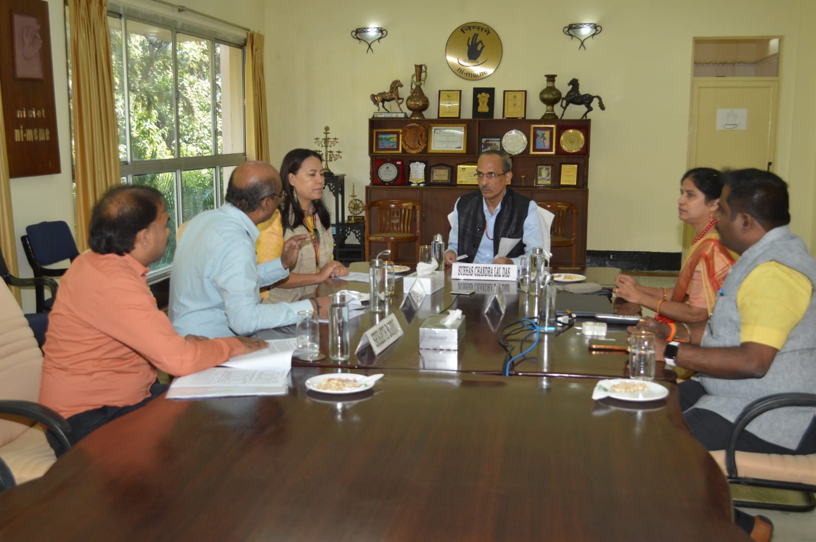 During his visit to Hyderabad on 27/10/23, Sh. Subash Chandra Lal Das, IAS, Secretary( MSME) reviewed the performance of NSIC (Zone South - II) including all other MSME departments such as MSME DFO, KVIC, NIMSME and MSME Tool room. Also present on this occasion were Ms. Mercy Epao, Joint Secretary (SME) & Ms. Ishita Ganguly, ADC (MSME) , Shri K. Sriniwas, Zonal Head, NSIC.