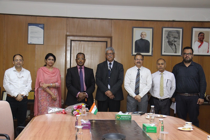 H.E. Mr. Isse Abdillahi Assoweh, Ambassador of Republic of Djibouti in India visited NSIC on May 4, 2023 with an objective to understand activities of NSIC and initiatives taken for development of MSMEs.

Mr. S. Tyagi, GM-SG (IC) and Mr. R. Kumar, GM (Tech.) welcomed the Ambassador and apprised him about the activities of NSIC as well as NSIC’s models of Rapid Incubation Centre for employment generation. The Ambassador showed keen interest to cooperate with NSIC in setting up such Centres in Djibouti to encourage young entrepreneurs and create self-employment opportunities. Mr. Binod Kumar, DGM (Tech.), Ms. Adiba Bari, Manager (IC), Mr. Anupam Tiwari, Manager (IC) and Mr. Shashank Shekhar, Asst. Manager (IC) were also present during the visit.