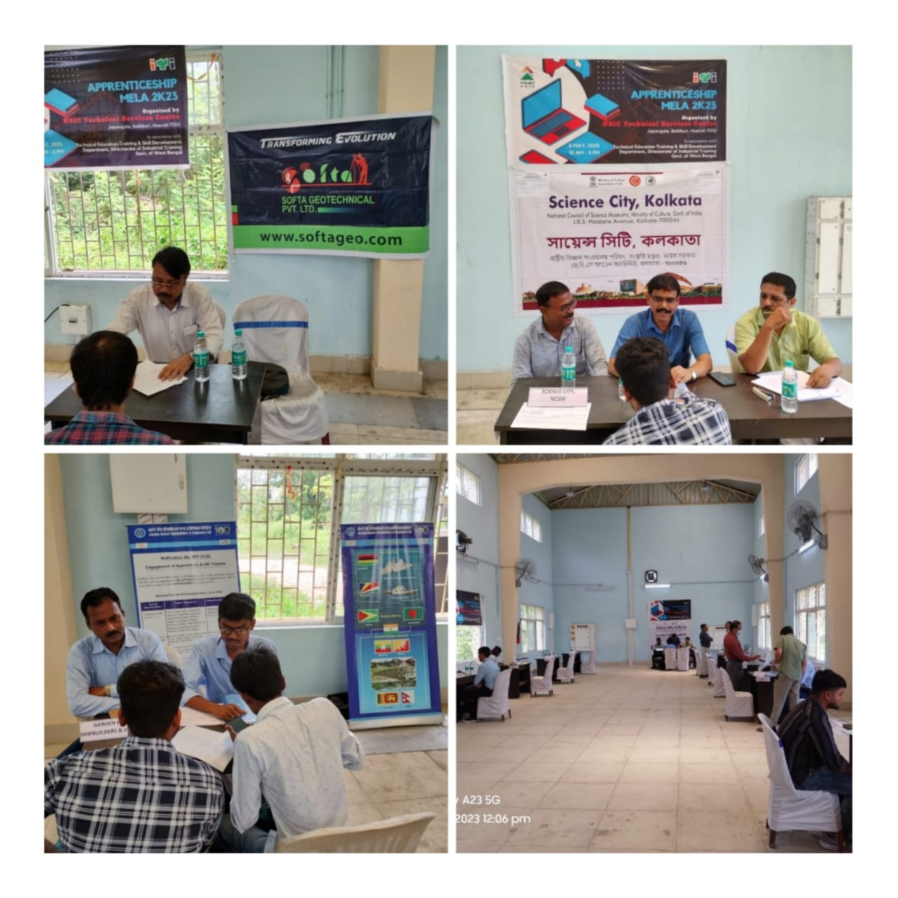 NTSC (Howrah) conducted Apprenticeship Mela on 8th May, 2023. In this program, various renowned eight companies like Garden Reach Shipbuilders & Engineers (GRSE), Science City (Ministry of culture), Ambuja Cement, L&T Construction Skills Training Institute Serampore and Ahmedabad, etc. participated. Total 52 candidates have been selected from this drive. This initiative was taken by Shri Subodh Kumar Jaiswal, Center Head, NTSC (Howrah) along with staff and officers.