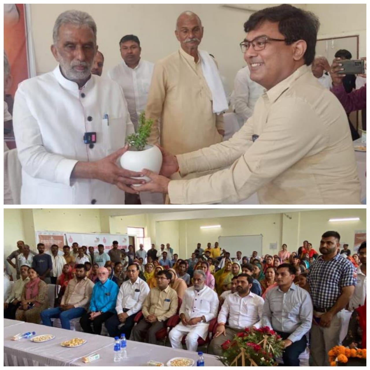 Sh. Kishan Pal Gurjar, Honorable Union Minister of State for Power and Heavy Industries  being welcomed by  Centre Head, NSIC Technical Services Centre ( Neemka ) Shri Umesh Dixit .The District Administration (Faridabad) appreciating the  contribution  of the NTSC (Neemka) in skilling the local youth  organized a program  for women self-help groups on 15th June 2023 at the  NTSC(Neemka). The NTSC (Neemka) offers conventional to Hi-Tech training and skill development programs to learners in order to nurture them for employment and self-employment opportunities.