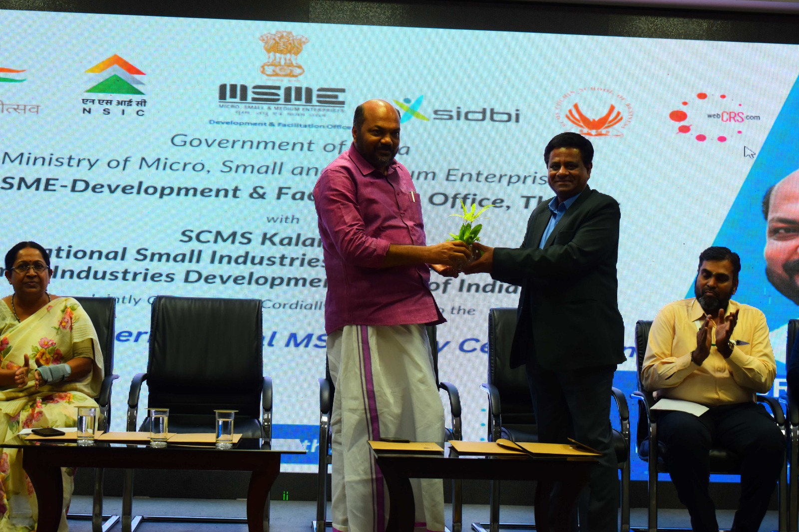 NSIC (Cochin) actively participated in the International MSME Day 2023 celebrations organized on the eve of 27th June 2023 at Cochin. The Program was inaugurated by Shri P. Rajeeve, Honorable Minister for Law, Industries & Coir, Govt. of Kerala . On this occasion ,Shri M. Sreevatsan , Zonal General Manager (South 1),NSIC interacted with the MSMEs and motivated them to come forward and avail the benefits of NSIC schemes for their growth.
