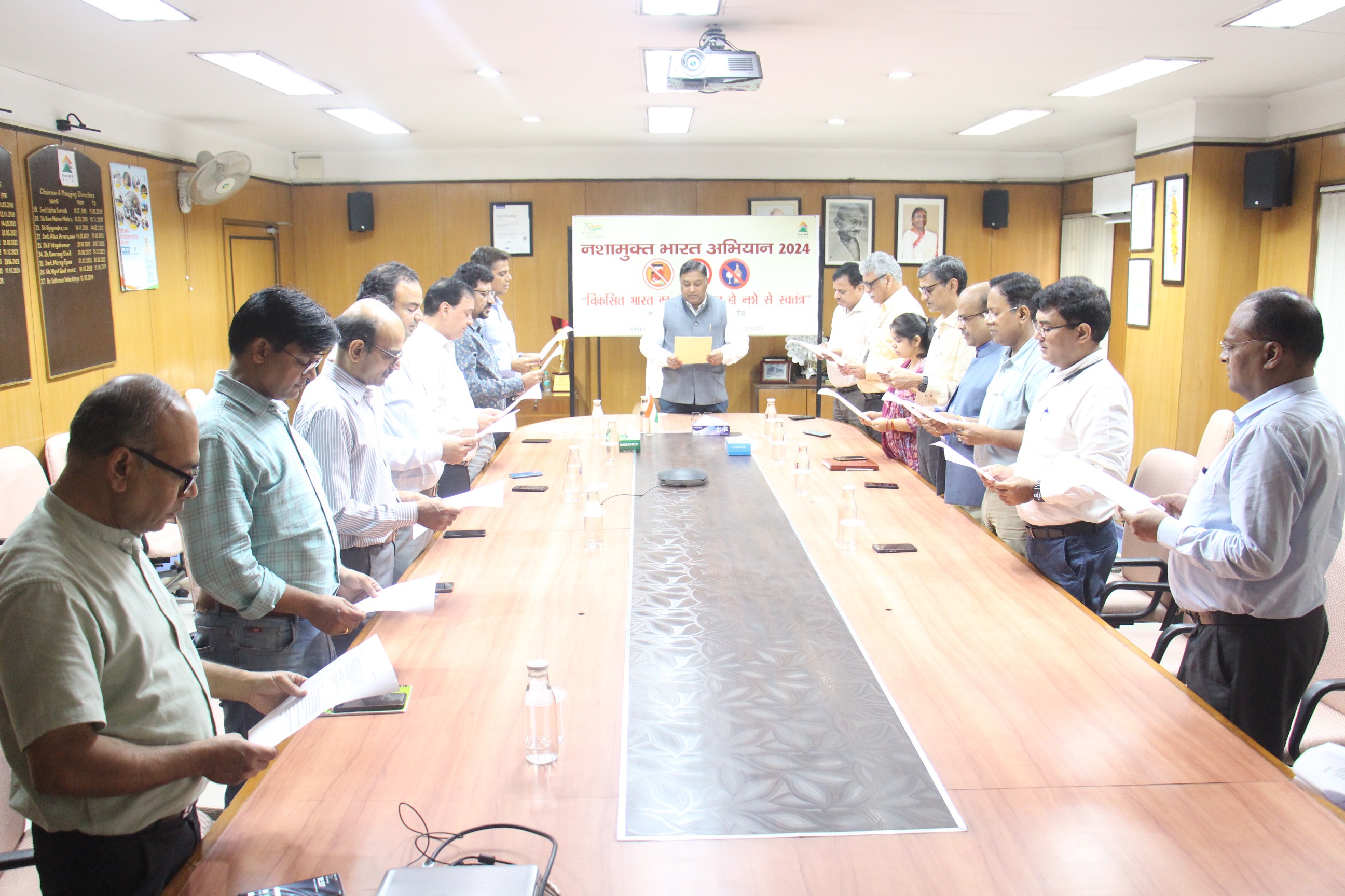 NSIC took the Nasha Mukti Sankalp pledge at the NSIC Corporate Office in Delhi. The initiative was led by Shri Gaurav Gulati, Director (Finance), who inspired the entire workforce to actively participate in this important national campaign. The pledge underscores NSICs dedication to fostering a healthy, addiction-free environment, both within the organization and in the broader community. Through this collective commitment, NSIC continues to support the government Nasha Mukt Bharat Abhiyaan and its vision for a healthier, more responsible society.