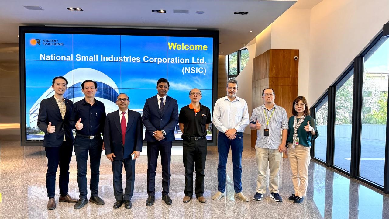 In a walk into the Aisle of Technology, Sh. Kartikeya Sinha, Director (Planning & Marketing) led a delegation along with other NSIC officials  to Taiwan during 26th – 28th March 2025, to gather first-hand information of Taiwanese hi-tech industrial solutions suitable for Indian MSMEs and to explore potential cooperation opportunities under the framework of MoU signed between NSIC and Industrial Technology Research Institute (ITRI), Taiwan. During his visit Mr. Sinha met Mr. G. J. Lee, Director General, SME and Start-up Administration, Ministry of Economic Affairs of Taiwan and he emphasized that the Taiwanese technologies have immense relevance in the current industrial manufacturing scenario of India in line with Industry 4.0. During his visit ,Mr Sinha also met Mr. Lewis Chen, General Director of Commercialization and Industry Service Centre, ITRI who expressed need for synergising with NSIC for dissemination of Taiwanese technologies to Indian MSMEs by creating possibility of developing technical centres in India.  Mr. Sinha also visited the R&D facility and latest technology and manufacturing sites like Co-robot manufacturing unit, smart manufacturing demo site, CNC machine and 3-D printing manufacturing arranged by ITRI .   