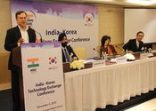Sh. Ravindra Nath, CMD, NSIC and Ms. Alka Arora, Joint Secretary, Ministry of MSME addressed the Korean and Indian SMEs on the opportunities of cooperation in MSME sector between the two countries at the “India Korea Technology Exchange Conference” organized by NSIC along with SBC, South Korea at New Delhi on December 5, 2017.  During the event, NSIC organized one to one meetings for the nine Korean enterprises with around 70 Indian SMEs who were willing to have business or technical alliances in their respective fields. Useful linkages have been initiated during the event which are expected to result into technical collaborations in the field of auto components, solar and LED products in near future. Mr. Kyunghan Kim, Minister (Counsellor) from Embassy of South Korea also addressed on Opportunities in South Korea”. Also present on the occasion were Dr. P.G.S Rao, Director, Ministry of MSME, Mr. Satvinder Singh, CGM, NSIC.
<br/>
<a target="_blank"  href="https://www.facebook.com/NSICLTD/photos/pcb.1629949830376357/1629945667043440/?type=3&theater"><font color="#FF6600"><p align="right">Click here to view  more images.</p></font></a> 
<p align="right">
<font color="#A9A9A9" align="right">Dec. 06, 2017 </font></p>