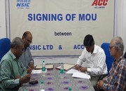 NSIC signed an MOU  with ACC Limited on 17th July 2017, for supply of Cement to various MSMEs in the state of Andhra Pradesh & Telangana. The MOU was signed by Shri Ashish Patil, Director Sales ICI, ACC Ltd and Shri K.Srinivas, Zonal Head – South-II, NSIC Ltd, in the presence of Shri B.Nagaraj, Regional Manager, ACC Ltd, Shri C.Venkata Swamy, Senior Branch Manager, BO, Hyderabad and Shri D.Sri Krishna, Chief Manager (F&A), BO, Hyderabad. 


<br/>
<a target="_blank"  href="https://www.facebook.com/NSICLTD/photos/pcb.1495201097184565/1495200563851285/?type=3&theater"><font color="#FF6600"><p align="right">Click here to view  more images.</p></font></a> 
<p align="right">
<font color="#A9A9A9" align="right">July 17, 2017 </font></p>