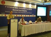 Shri Ravindra Nath, CMD, NSIC addressing the MSMEs at the 4th Confederation of Indian Industry National Vendor Development programme. He apprised the participants about the various initiatives taken by NISC for enhancing their competitiveness and be productive vendor to large Enterprises.






<br/>
<p align="right">
<font color="#A9A9A9" align="right">July 05, 2017 </font></p>