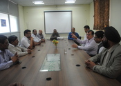 Shri Ravindra Nath, CMD NSIC during his visit to NSIC Technical Services Centre, Rajkot on 11.12.2017 held meeting with members of Saurashtra Plastic Manufacturers Association (SPMA) & Shapar Veraval Industries Association (SVIA), RAJKOT appraised them about the Skill Development Training Programmes imparted in various core engineering discipline like Tool Room, Incubation Centre as well as the Common Facility Services being rendered to the local MSMEs in the area of Diesel Engine Testing, Material Testing including Plastics, Submersible Pump Testing Facility and Precision Machining facility available in state-of-art modern Tool room being established in NTSC Rajkot.

Further he emphasized that, in order to reach more MSMEs with our services, New Solar Pump Testing facility as well as additional Plastic Testing facility will also be established in future in NTSC Rajkot.
<a target="_blank"

href="https://www.facebook.com/NSICLTD/photos/pcb.1636097223094951/1636095689761771/?type=3&theater"><p align="right">Click here to view  more images</p></font></a> 

<p align="right">
<font color="#A9A9A9" align="right">Dec. 12, 2017 </font></p>
