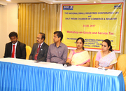 NSIC Chennai)in association with DCCI organised Workshop on GST for SC/ST Entrepreneurs. The program was attended by 24 participants. Also present on this occasion were Shri Vidya Sagar, ZGM, NSIC, Shri G.P. Lenin, President, DICCI, Shri N. Thamizhazhagan, Secretary, DICCI, Smt. N. Janaki, Appellate Deputy Commissioner, Commercial Tax, Govt. Of Tamil Nadu, Smt. C.A. Sumathi Mohan, Consultant and Shri R. Saravanakummar, Branch Head, NSIC (Chennai.

<br/>
<a target="_blank"  href="https://www.facebook.com/NSICLTD/photos/pcb.1517148554989819/1517147701656571/?type=3&theater"><font color="#FF6600"><p align="right">Click here to view  more images.</p></font></a> 
<p align="right">
<font color="#A9A9A9" align="right">August 09, 2017 </font></p>